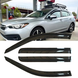 4pcs Original Shatterproof Rainproof Window Wind Deflectors for 2018-2023 Subaru Crosstrek XV & 2017-2023 Impreza,Rain Guards,Nice Looking Window Visors for Cars,Vent Deflector SUB26