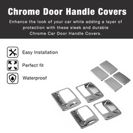 SEGADEN Chrome Plated Door Handle Cover Compatible with 1999-2016 Ford F-250 F-350 F-450 Super Duty (4 Doors Left Hand Drive No Passenger Keyhole) XG7748