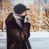 Ruphedy Mens Beanie with Brim Winter Hat Knitted Thick Fleece