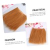 Beavorty 6pcs Doll Hair Extensions High Temperature Silk Straight Wigs