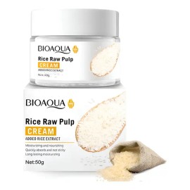 Crema Extracto Arroz Bioaqua Ácido Hialuronico Poros Manchas                                                                                          