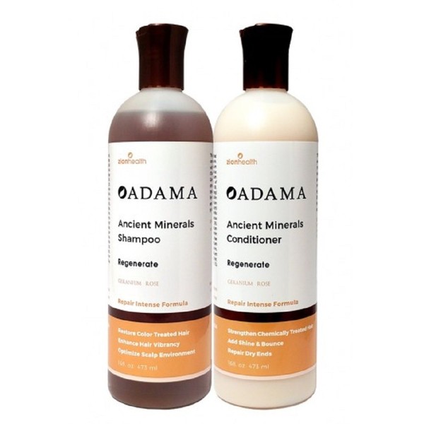 Adama Minerals Shampoo and Conditioner Set 16 oz (Regenerate)
