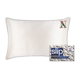 slip The Original Queen Pure Silk Pillow Case - 100% Pure 22 Momme Mulberry Silk - Queen Standard Size - Anti-Aging, Anti-BedHead, Anti-Sleep Crease, Initial Collection: Letter N (20" x 30")