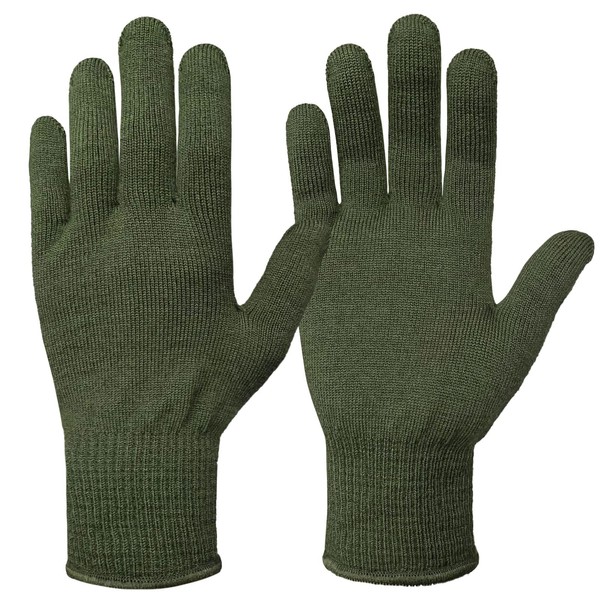 Evridwear Unisex Men Women Merino Wool String Knit Liner Gloves