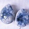 Natural Blue Celestite Druzy Quartz Crystal Egg Cluster Raw Stone