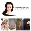 26" Synthetic Fiber Mannequin Head Hairdresser Training Head Cosmetology Doll