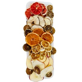 Utama Natural Dried Apple, Pear, and Citrus Slices for Home Décor, Styling, and Food Décor - 3.5 oz (40+ pieces)
