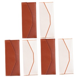 Healeved 6pcs Portable Eyelash Tweezer Carrying Bag Compact Pu Storage Case for Travel Tweezers Minimalist Design Multi-functional Use for Beauty Enthusiasts