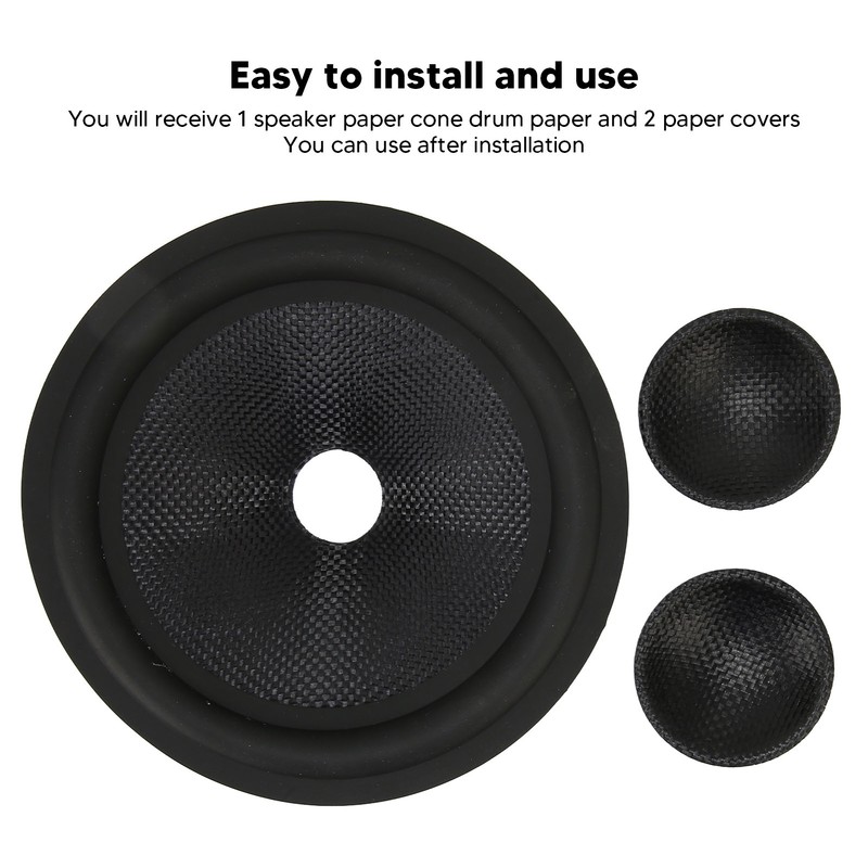Speaker Cone Drum Paper 1 Inch Inner Diameter Rubber Surround