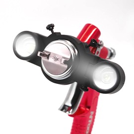 ZOSANY Spray Gun Light with White/Warm Light 2 Modes, Adjustable Brightness Universal Automotive Spray Paint Gun Lighting System for Auto Car Home Painting