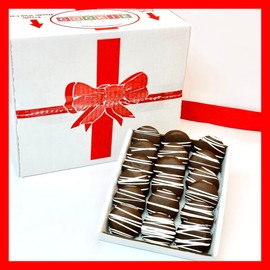 Belgian Milk Chocolate Covered Sandwhch Cookies, (18 Count) Christmas Chocolate Gift Basket, A Decadant Present for Christmas, Holiday, Birthday's | Cookies For Women Mom Adult Couples & Families