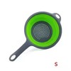 Collapsible Colander with Long Handle for Draining Pasta, Fruits and