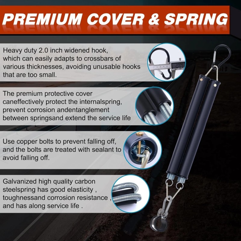Cheemuii 16" Double Tender Spring Kit with Trailer Hose Holder