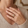 Myofeng 14K Gold & Silver Plated Stackable Rings for Women,