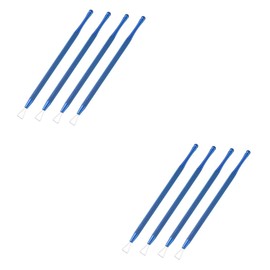 LALAFINA 8pcs Stainless Steel Nail Gel Remover Ergonomic Triangle Cuticle and Scrapers for Manicure Pedicure for Salon Home Use