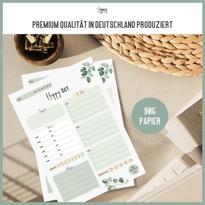 A5 Daily Planner Pad, Daily Planner, TO-DO List, Schedule, Prios,
