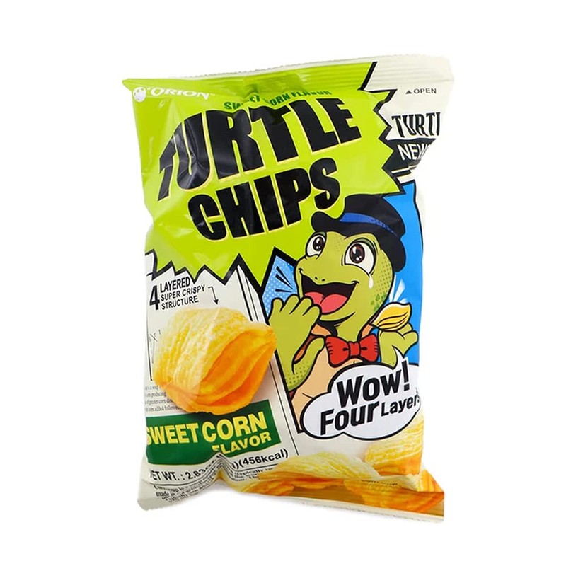 Turtle Chips Sweet Corn Flavor 2.82Oz X 7Packs