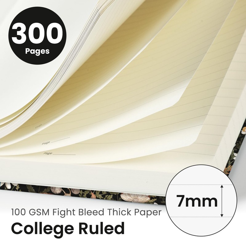 Lined Spiral Notebook Journal for Work, 300 Pages Thick B5