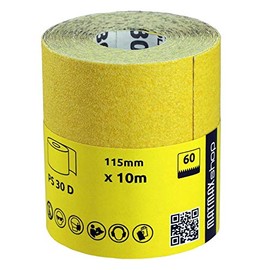 MatMax Pack of KLINGSPOR (Germany) 115mm x 10m Aluminium Oxide Sandpaper Roll + Gift (Grit, 60)