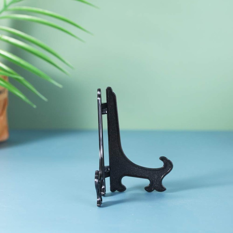 Artliving 5" Black 12pcs/set Plastic Easels Plate Display Stands Picture