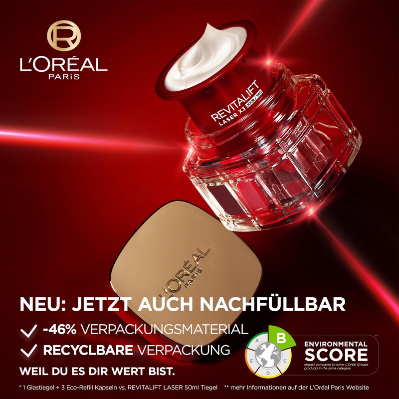 L'Oréal Paris Revitalift Laser X3 Day Cream Refill Set, Anti-Ageing