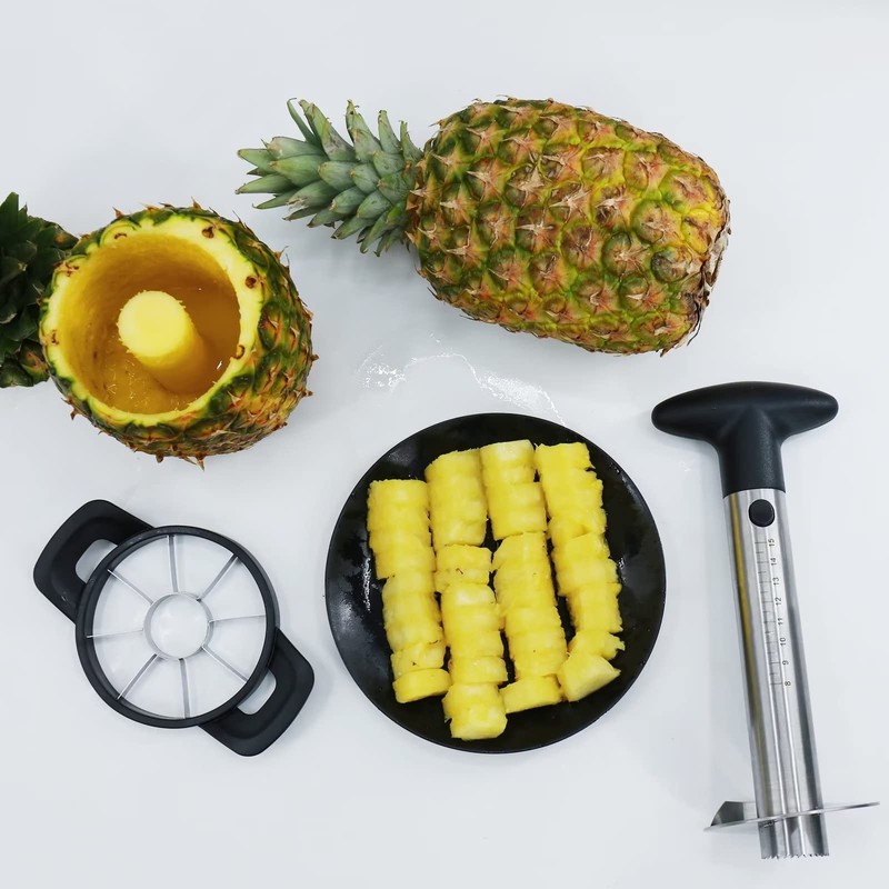 Newness Pineapple Corer and Slicer Tool, Robust Pineapple Core Remover