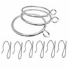 20PCS 55MM Silver Metal Curtain Ring with Eyelet and 20pcs