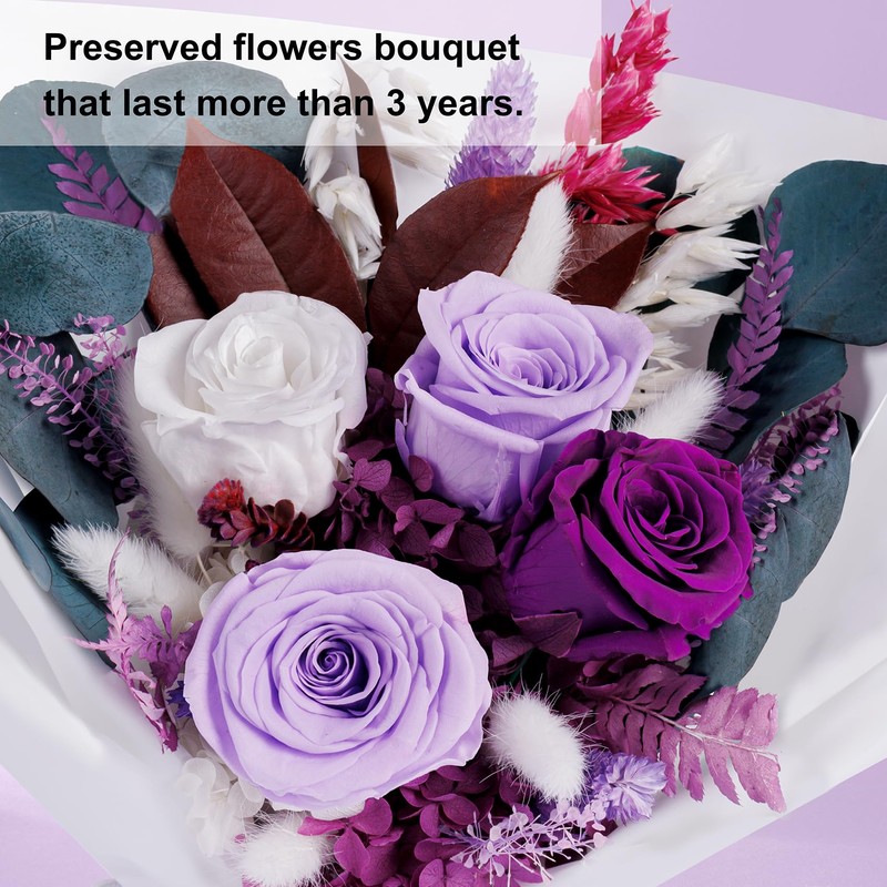 Flowers Gifts for Mom, Flower for Delivery, Preserved Roses Bouquets,
