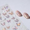 5D Embossed Butterfly Nail Stickers - 1 Pcs Shell Light