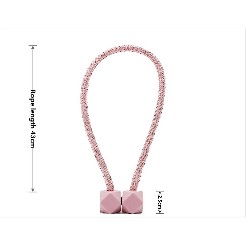 HYX 4 Piece Magnetic Curtain Tiebacks Holdbacks, Modern Curtain Tieback