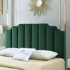24KF Jade Velvet Tufted Queen Upholstered Headboard, Modern Vertical Channel