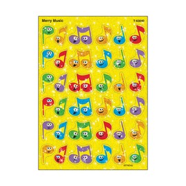 TREND ENTERPRISES, INC. Merry Music Sparkle Stickers, 72 ct