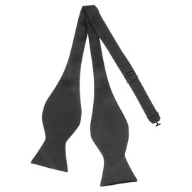 Mabor Bow Ties for Men Self Tie, Black Bowtie for Tuxedo Wedding Formal Self-Tied Bow Ties for Men Boys, Solid Color