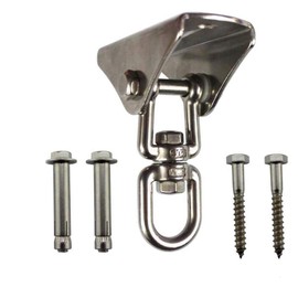 Chiloskit 304 Stainless Steel Heavy Duty 360° Rotate Swing Fixed Buckles Hook Hanger for Yoga Hammock Chair Sandbag Swing Fixed Accessories Set Permanent Antirust with Screw (Type C (360°))