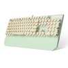 Camiysn Typewriter Style Mechanical Gaming Keyboard, Green Retro Punk Gaming