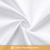 Craidlela 3-in-1 White Waffle Shower Curtain Set, Waterproof Fabric Modern