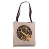 Leopard Print Floral Monogram S Letter Initial Cheetah Women Tote