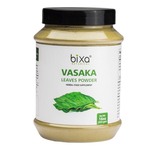 bixa BOTANICAL Vasaka Leaf Powder 1 Pound (16 Oz) (Adhatoda vasaka) Pack of 1 | Herbal Supplement | Helps in Skin Problems Reduce Extra Pitta (Heat) from Body