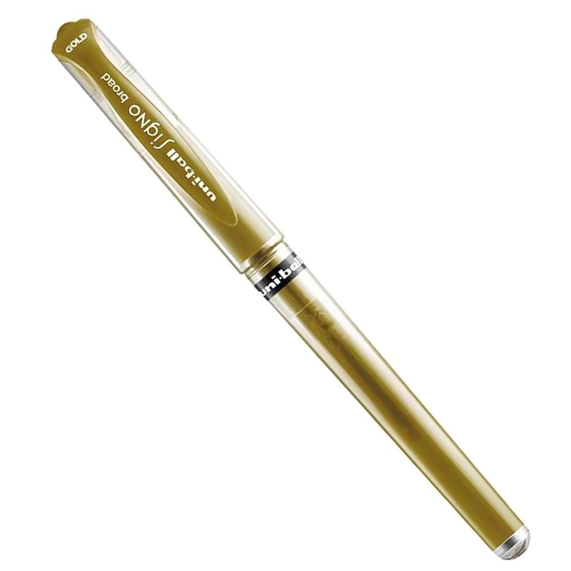 uni-ball Signo Pen Broad Metallic Gel Ink Rollerball - Metal