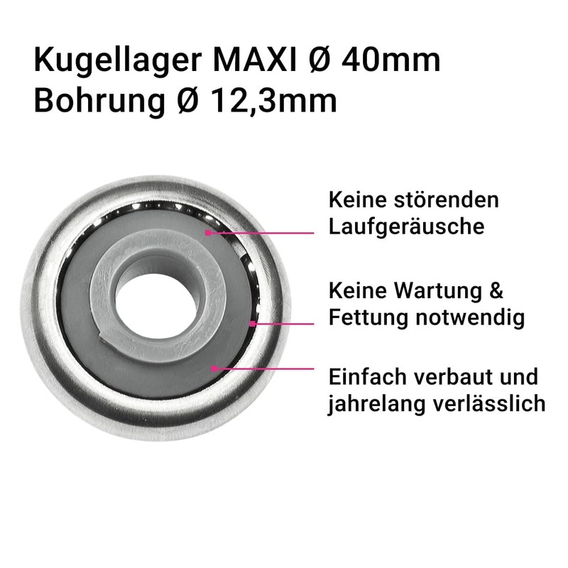 ROLLLRA Ball bearing for MAXI, outer diameter 40 mm, bore