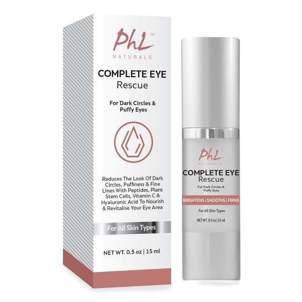 Dark Circles Under Eye Treatment - Tackles Puffiness, Wrinkles and Bags - Natural Organic Eye Brightening Gel for Under and Around Eyes, suits Men & Women, 0.5 fl. ounce.