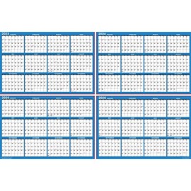 48" x 72" SwiftGlimpse 2023 2024 2025 2026 Quick Reference Wall Calendar, Large, Wet & Dry Erase Laminated, 4 Year Long Term Wall Planner, Easy-to-Read Edition