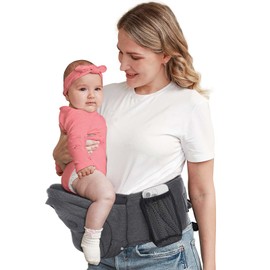 Baby Hip Carrier - Hip Seat Toddler Waist Carrier Ergonomic Hip Carrier Baby Side Belt Hip Holder with Various Pockets Fanny Pack Carrier for Newborns Infants - Single Waist Stool