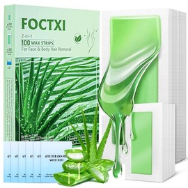 100 PCS Wax Strips Hair Removal Kit for Face & Body