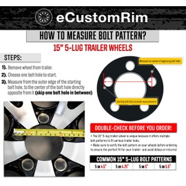 eCustomrim Aluminum Boat Camper Trailer Rim Wheel 5 Lug 13" Avalanche V-Spoke/Black