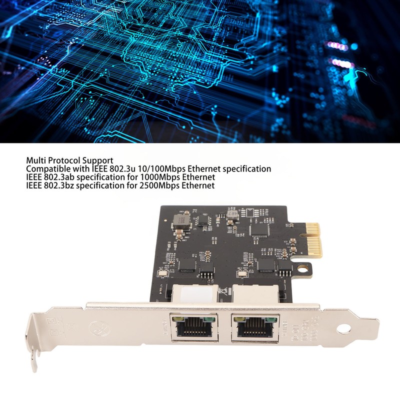 PCIe 2.5G Network Card Dual Port RTL8125B 2500M 1000M Computer