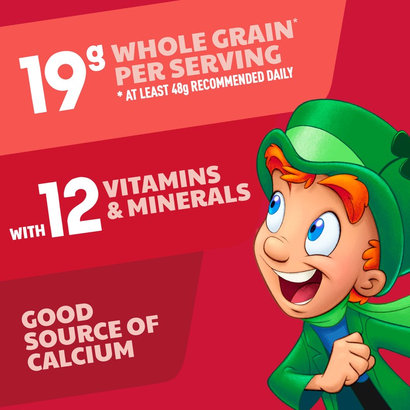 Lucky Charms Gluten Free Cereal with Marshmallows, Kids Breakfast Cereal,