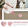 2PCS Ceramic Door Knobs, Heart Shaped Drawer Pulls Ceramic Knobs