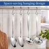 Ruwnii 4Pcs Stainless Steel Slotted Spoon Set, Strainer Spoons for