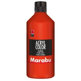 Marabu - Acrylic Paint, Creamy Water Based Acrylic Paint, Quick-Drying, Non-Fading, Waterproof, Apply with Brush and Sponge on Canvas, Paper and Wood, 500 ml